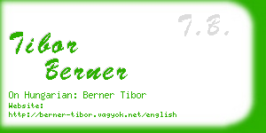 tibor berner business card